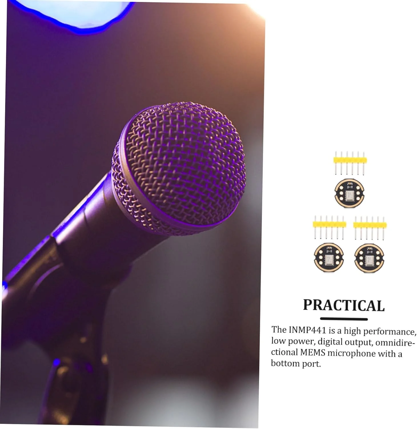 CLISPEED 3 مجموعه ماژول میکروفون همه جهته با دقت بالا، مصرف برق پایین، خروجی دیجیتال I2S سازگار با کاربردهای حرفه ای، پوشش طلای PCB بادوام CLISPEED 3 مجموعه ماژول میکروفون همه جهته با دقت بالا، مصرف برق پایین، خروجی دیجیتال I2S سازگار با کاربردهای حرفه ای، پوشش طلای PCB بادوام