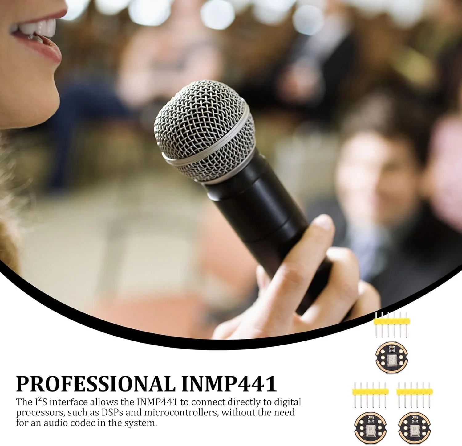 ماژول میکروفون همه جهته Baluue، 3 ست، INMP با رابط I2S، فرکانس پایدار با دقت بالا Khz، مصرف انرژی پایین، سازگار برای کنفرانس تلفنی، دستگاه های تلفن همراه ماژول میکروفون همه جهته Baluue، 3 ست، INMP با رابط I2S، فرکانس پایدار با دقت بالا Khz، مصرف انرژی پایین، سازگار برای کنفرانس تلفنی، دستگاه های تلفن همراه