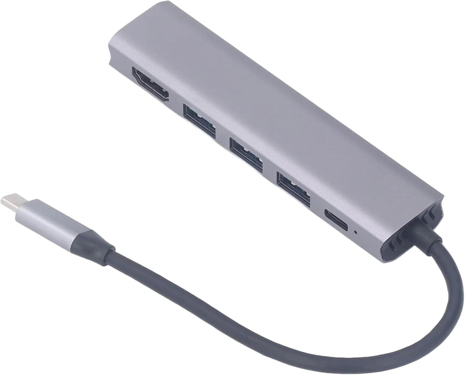 آداپتور هاب 5 در 1 Type-C USB، اسپلیتر رابط چند رسانه ای 4K-HD، توسعه دهنده قابل حمل با خنک کننده خوب، پورت های USB متعدد برای نمایشگر لپ تاپ