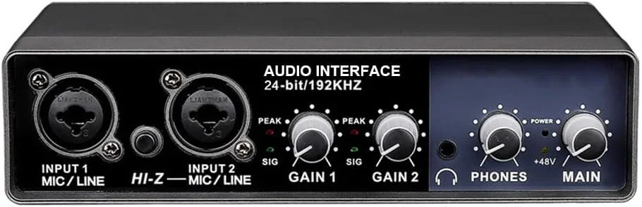 پری امپ میکروفون قابل حمل کارت صدای USB رابط صوتی تجهیزات میکس دیجیتال ضبط کامپیوتر