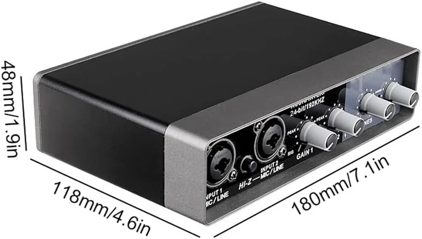 پری امپ میکروفون قابل حمل کارت صدای USB رابط صوتی تجهیزات میکس دیجیتال ضبط کامپیوتر