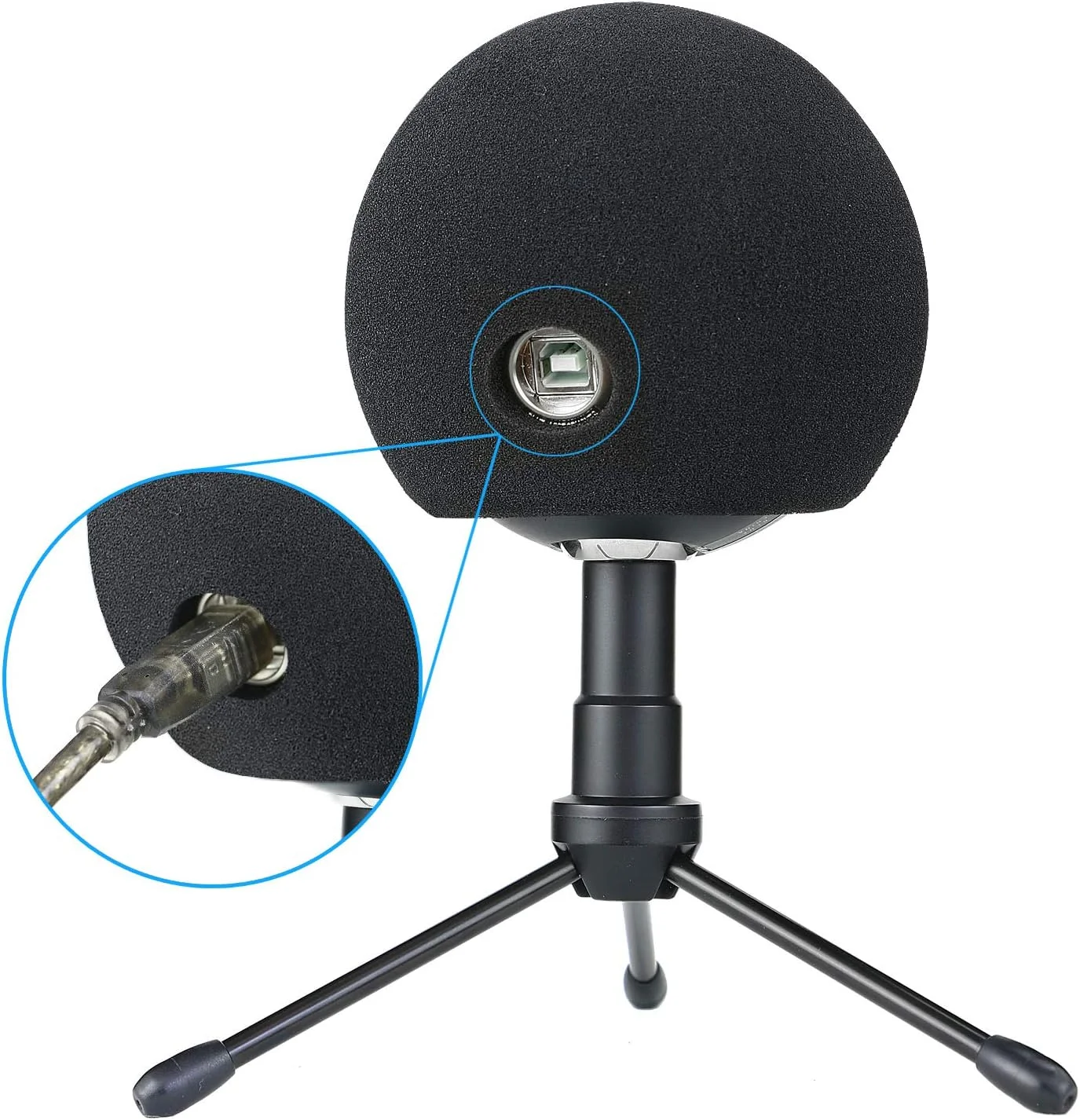 فیلتر پاپ و بادگیر میکروفون YOURSHARES Blue Snowball - فوم محافظ میکروفون برای میکروفون Blue Snowball iCE (مشکی)