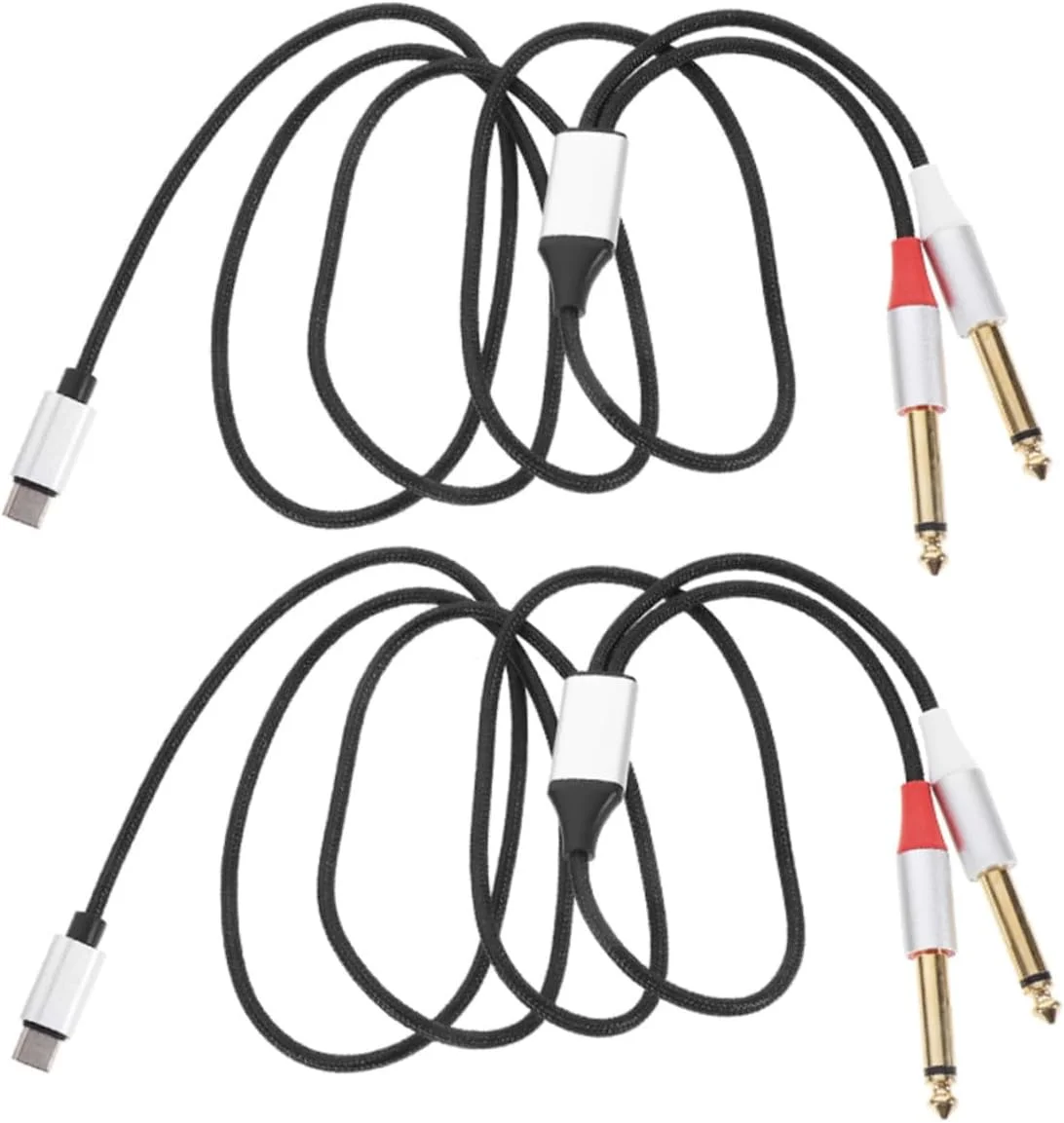 ۲ عدد کابل صوتی دوگانه USB به جک استریو انتقال صدا برای تلفن هوشمند تبلت لپ تاپ بلندگو و استفاده آسان ۲ عدد کابل صوتی دوگانه USB به جک استریو انتقال صدا برای تلفن هوشمند تبلت لپ تاپ بلندگو و استفاده آسان