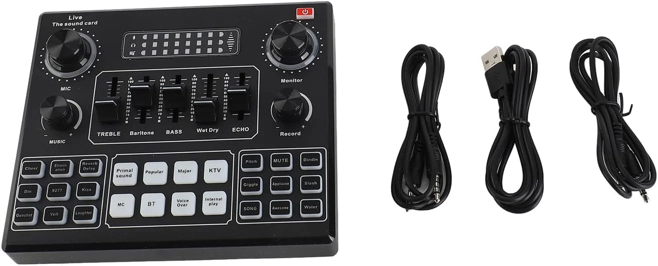 میکسر صدا، کاهش نویز چند لایه، 16 صدای جلوه ویژه، همراهی اتصال، برای بازی های کامپیوتری، تلفن های همراه، پخش زنده میکسر صدا، کاهش نویز چند لایه، 16 صدای جلوه ویژه، همراهی اتصال، برای بازی های کامپیوتری، تلفن های همراه، پخش زنده