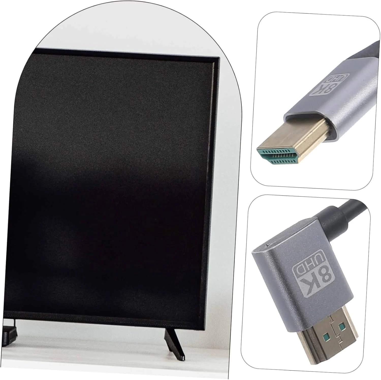 کابل ویدیویی 0.5 متری با کابل آداپتور مانیتور مستطیلی برای لپ تاپ و تلویزیون برای سینمای خانگی و بازی، اتصال بدون تداخل