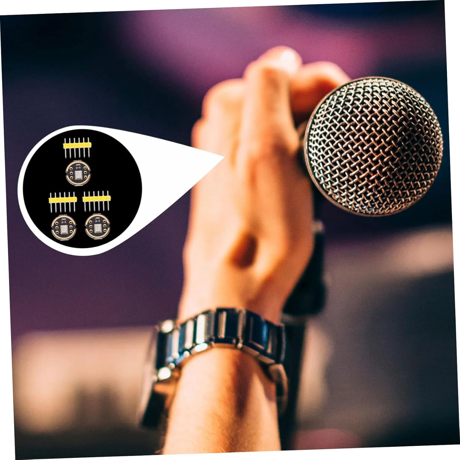 مجموعه 3 عددی ماژول میکروفون همه جهته با رابط I2S، دقت بالا و مصرف انرژی پایین، سازگار با ESP32 برای ضبط صدای حرفه ای