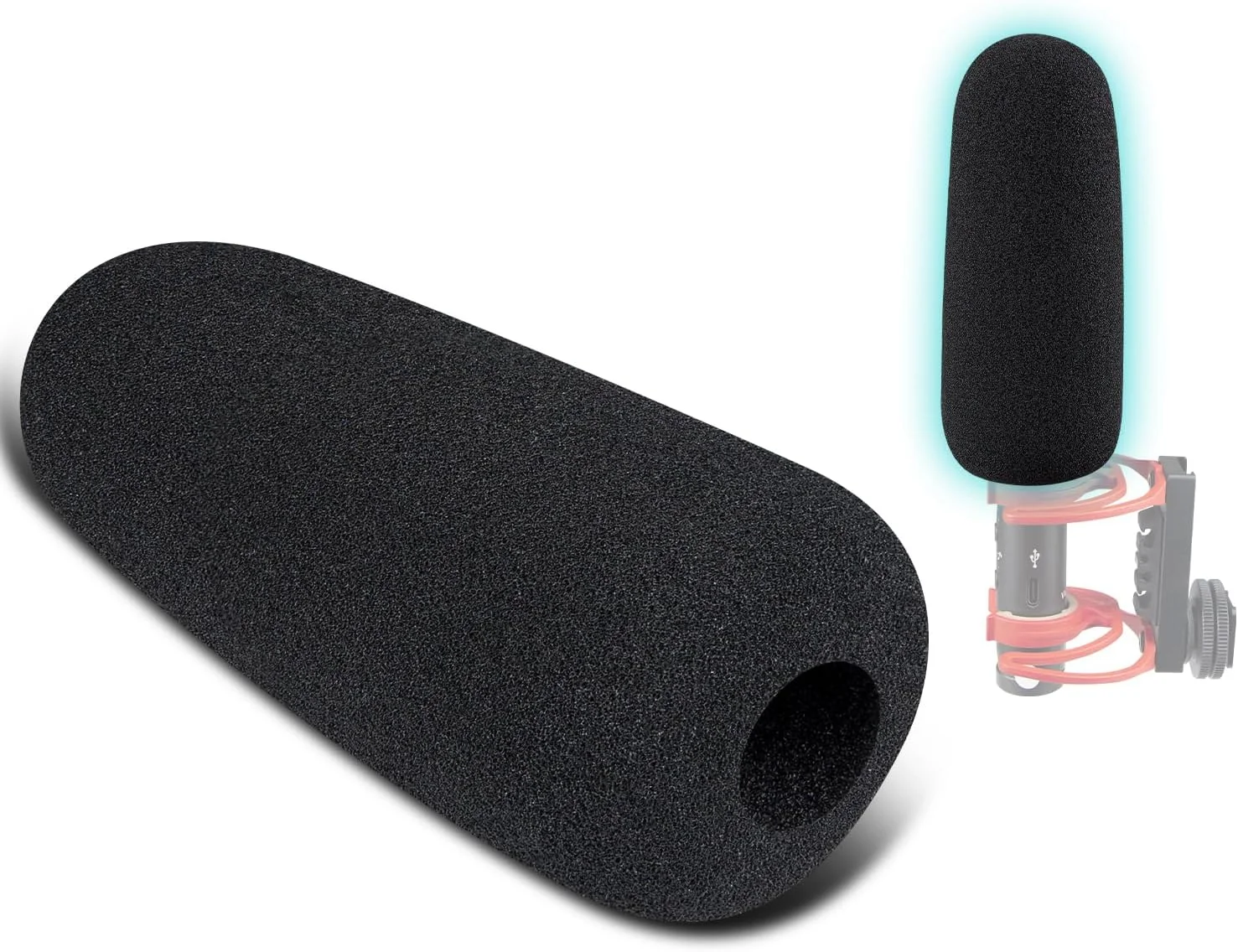 فیلتر پاپ میکروفون SOULWIT بسته 2 عددی برای میکروفون های VideoMic NTG، محافظ فوم میکروفون، محافظ باد