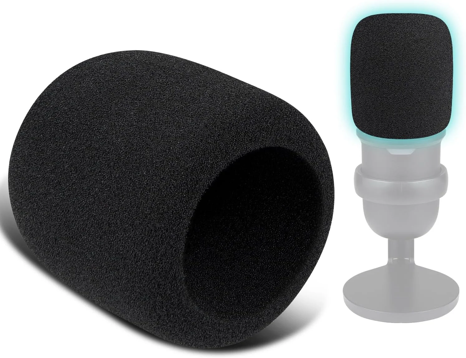 SOULWIT دو عدد فیلتر پاپ میکروفون برای HyperX SoloCast، محافظ میکروفون روکش فوم ضد باد