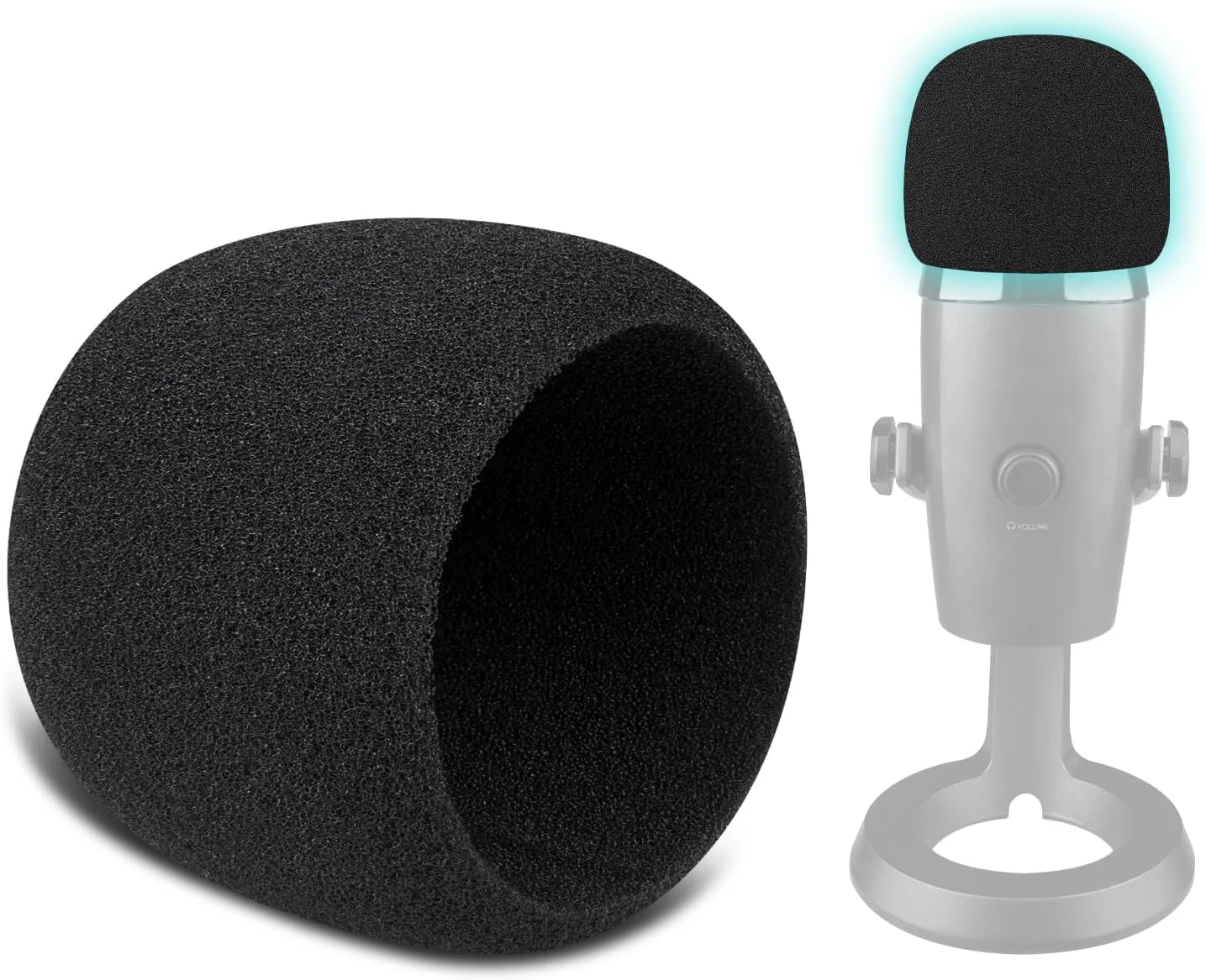 SOULWIT دو عدد فیلتر پاپ میکروفون برای Logitech برای Creators Blue Yeti Nano USB، محافظ فوم میکروفون پوشش بادگیر