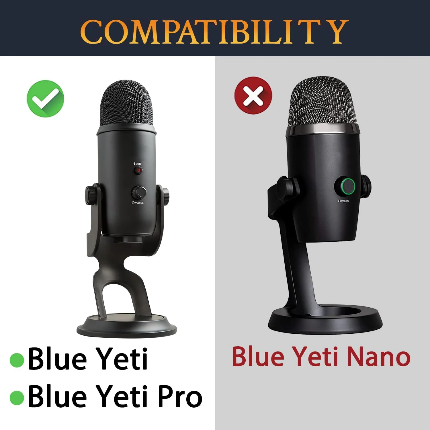 فیلتر پاپ میکروفون SOULWIT بسته 2 عددی برای میکروفون‌های USB Blue Yeti/Yeti Pro، محافظ فوم میکروفون پوشش بادگیر برای Logitech for Creator
