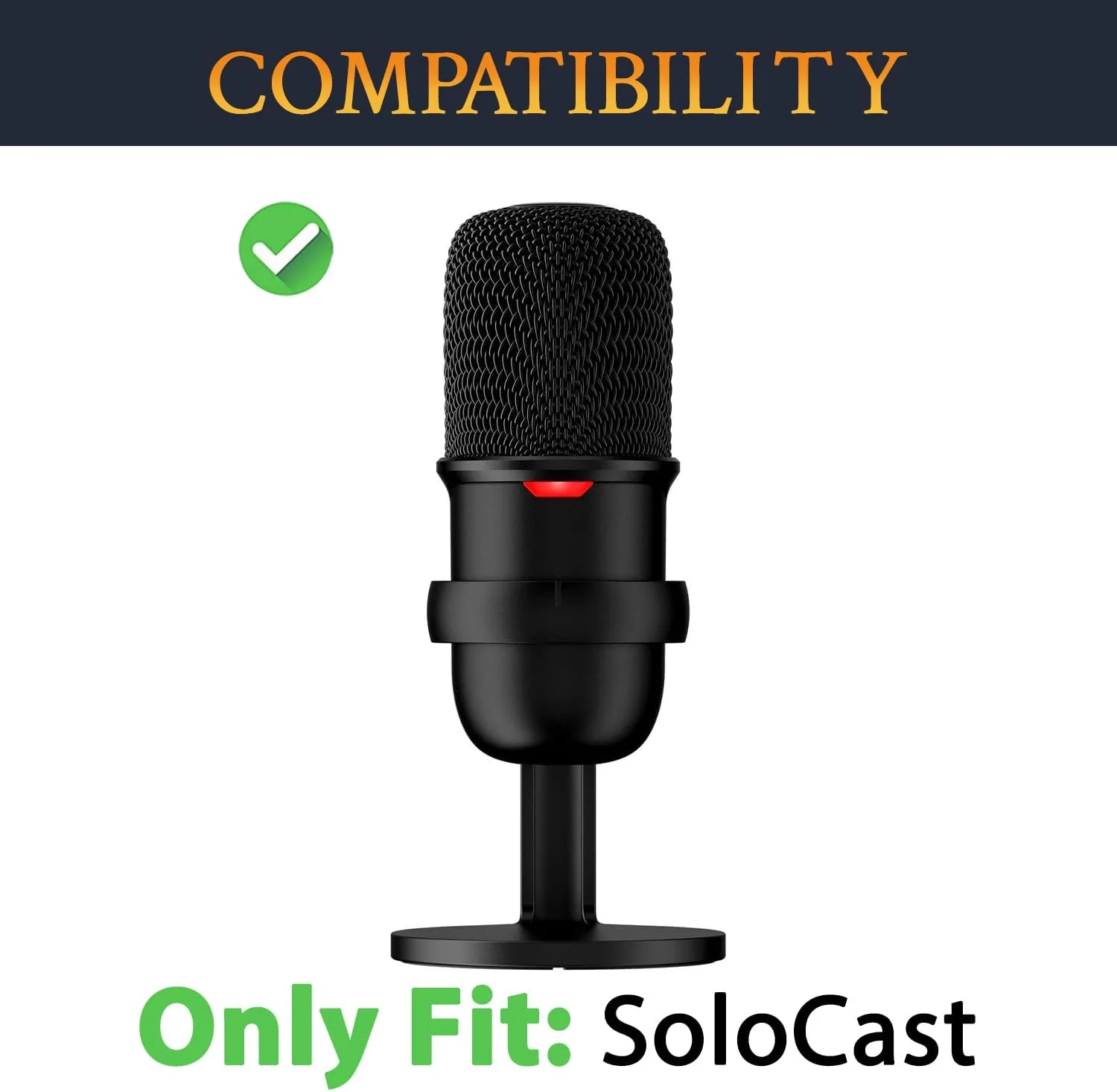 SOULWIT دو عدد فیلتر پاپ میکروفون برای HyperX SoloCast، محافظ میکروفون روکش فوم ضد باد