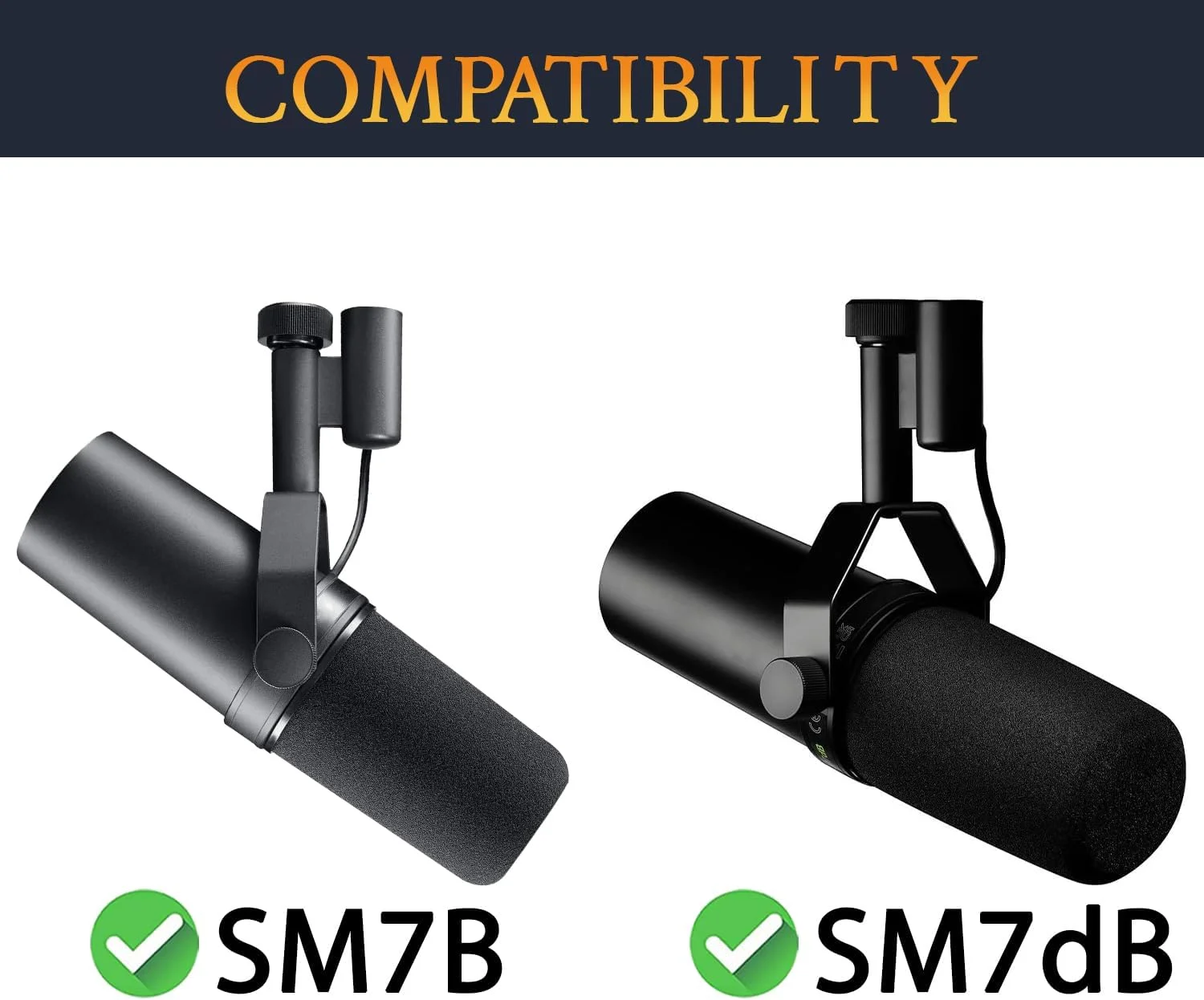 فیلتر پاپ میکروفون SOULWIT برای Shure SM7B/SM7dB، روکش محافظ برای میکروفون RK345/RK345B، فوم بادگیر جایگزین - فرم استوانه ای