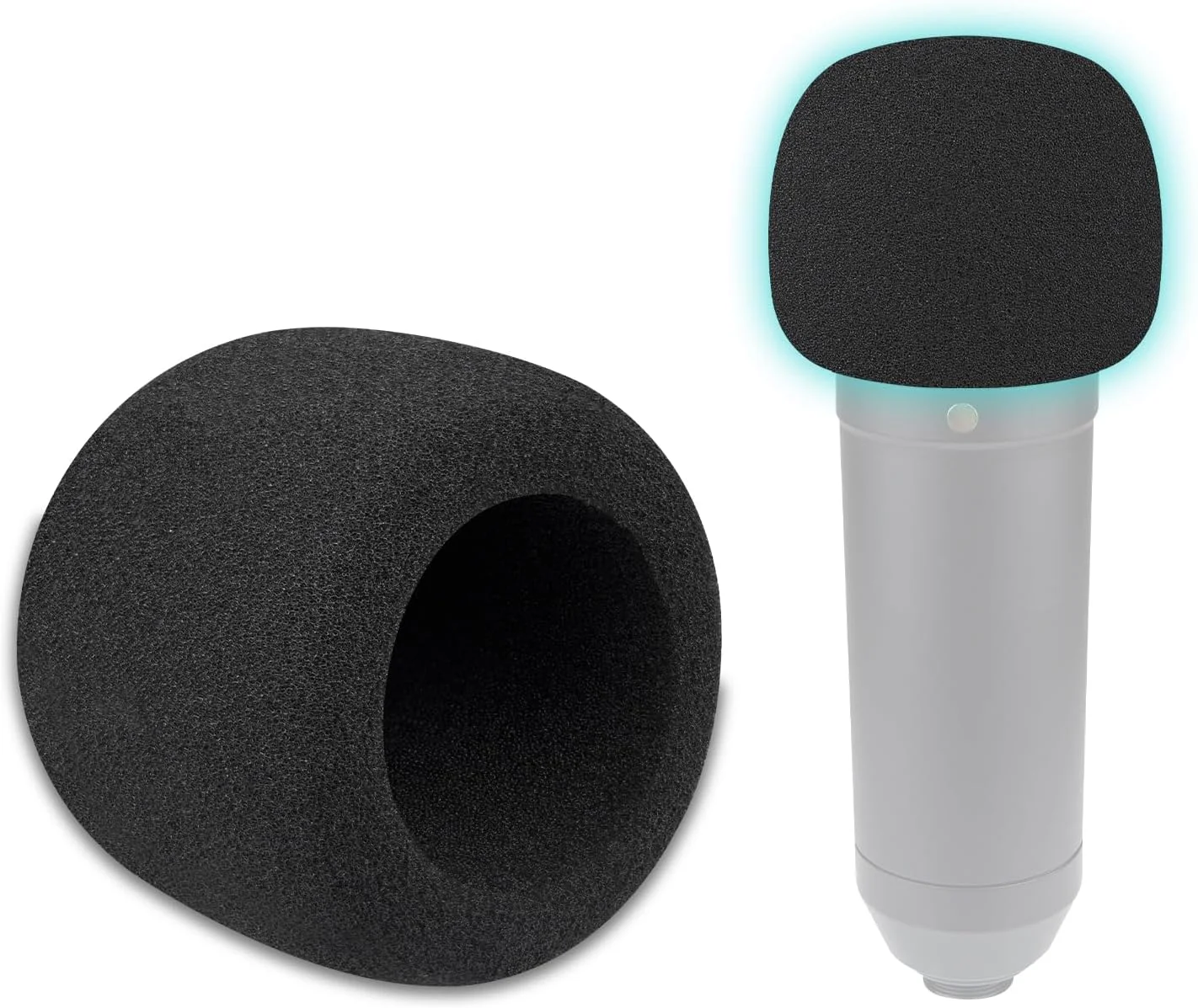 SOULWIT دو عدد فیلتر پاپ میکروفون برای سری RØDE NT1 (نسل 1/2/3/4/5/Signature)/NT1-A، محافظ فوم میکروفون پوشش بادگیر