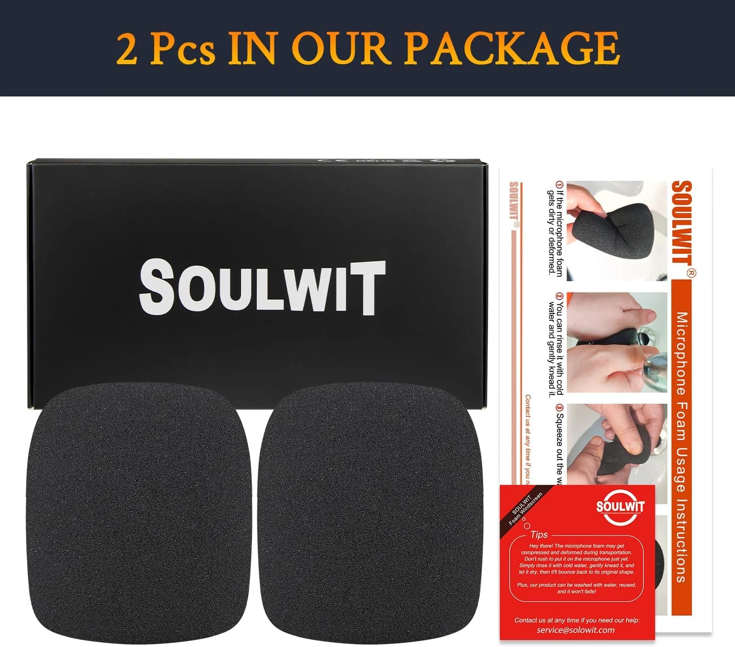 SOULWIT دو عدد فیلتر پاپ میکروفون برای AKG P120 Studio Condenser، محافظ اسفنجی میکروفون روکش بادگیر