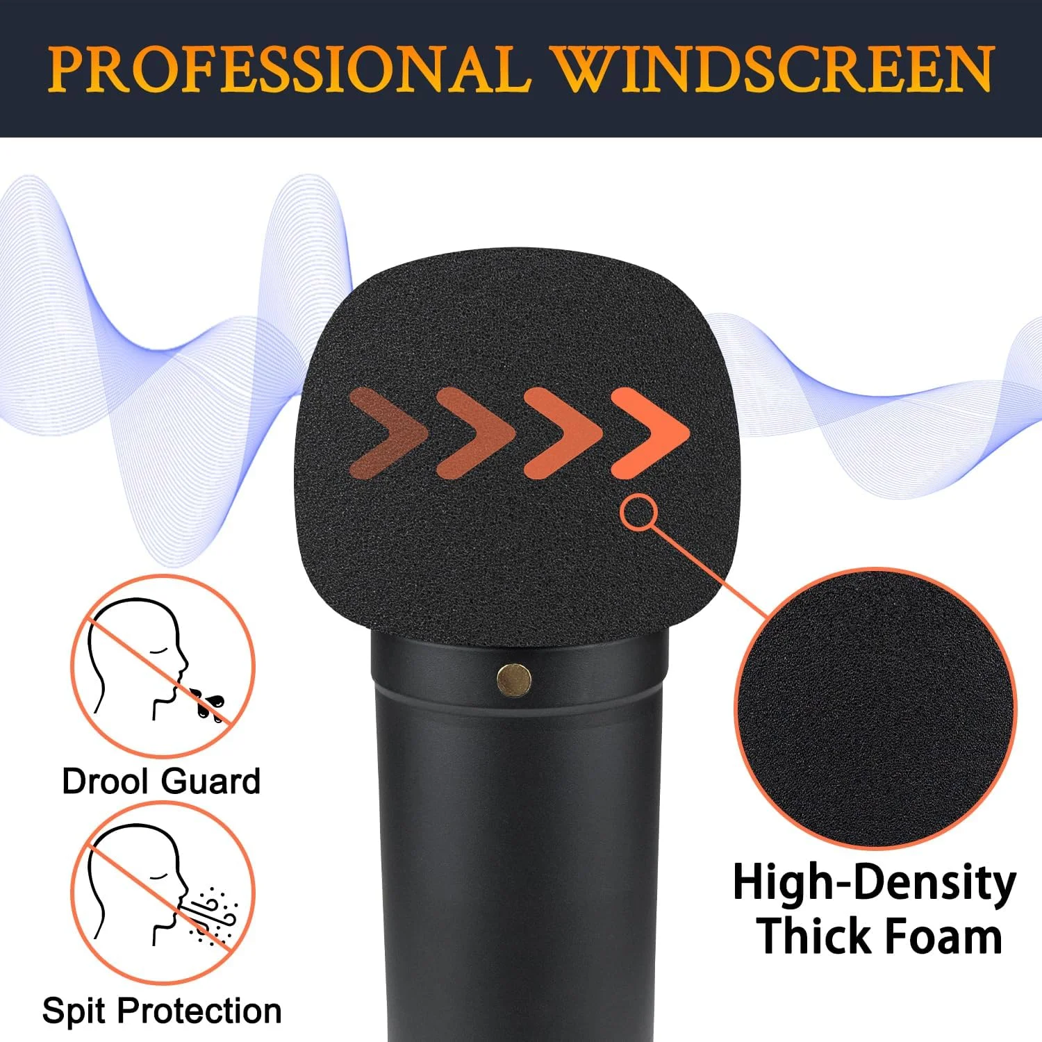 SOULWIT دو عدد فیلتر پاپ میکروفون برای سری RØDE NT1 (نسل 1/2/3/4/5/Signature)/NT1-A، محافظ فوم میکروفون پوشش بادگیر
