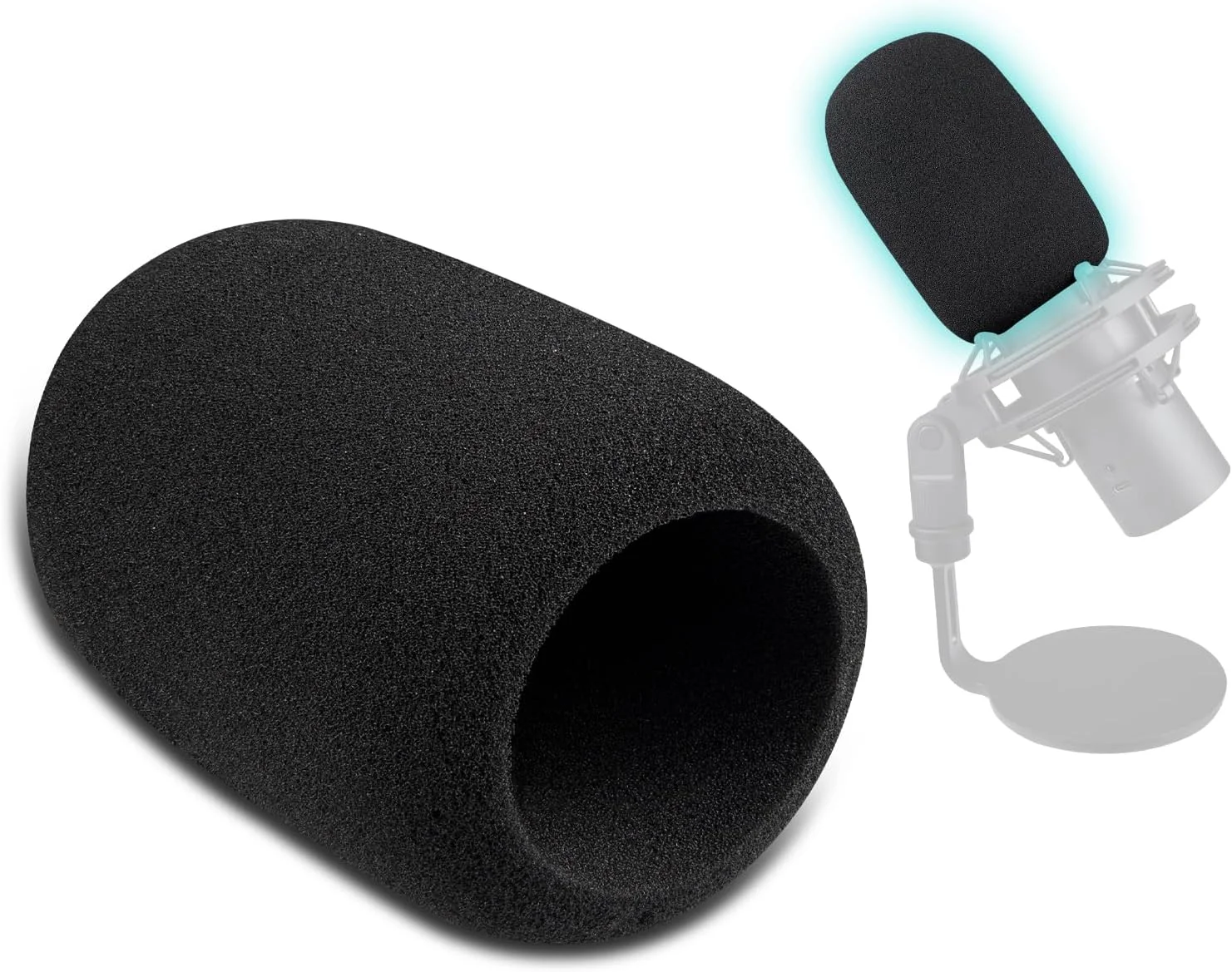 فیلتر پاپ میکروفون SOULWIT برای HyperX QuadCast 2 – USB (مناسب QuadCast 2S نیست)، محافظ فوم میکروفون روکش بادگیر