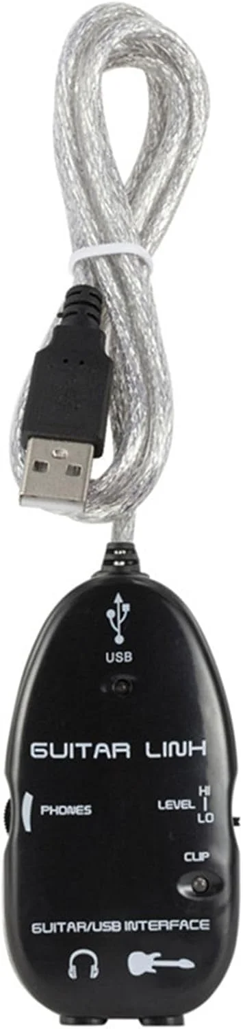 رابط گیتار به USB، کابل ساز، رابط صوتی USB گیتار با آداپتور کابل برای کامپیوتر، ضبط کننده و کانکتور (مشکی) رابط گیتار به USB، کابل ساز، رابط صوتی USB گیتار با آداپتور کابل برای کامپیوتر، ضبط کننده و کانکتور (مشکی)