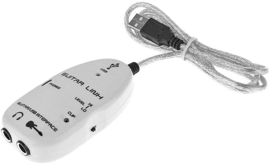 کابل اتصال رابط USB گیتار 16 بیتی 44.1 کیلوهرتز 48 کیلوهرتز، آداپتور اتصال صوتی برای کامپیوتر/رایانه شخصی