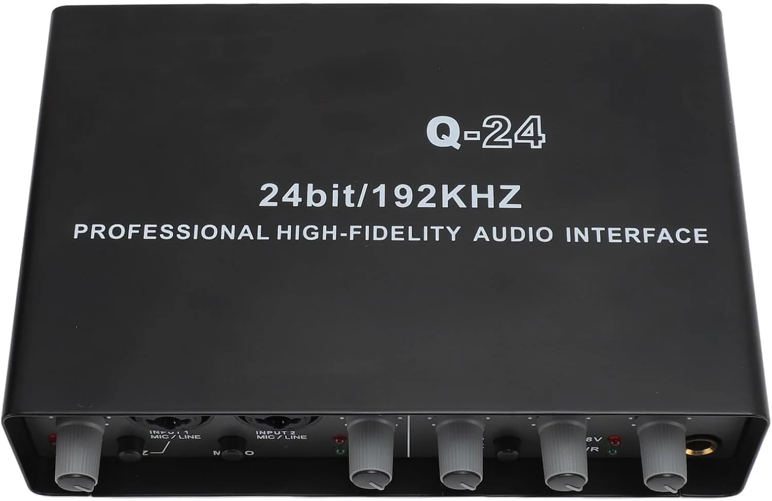 اینترفیس صوتی USB با اتصال MIC، ورودی/خروجی، خروجی TRS، رابط صوتی 24Bit 192kHz، نظارت بی‌درنگ، حذف نویز، فانتوم پاور 48 ولت