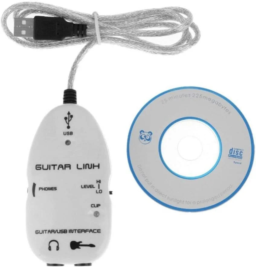 کابل اتصال رابط USB گیتار 16 بیتی 44.1 کیلوهرتز 48 کیلوهرتز، آداپتور اتصال صوتی برای کامپیوتر/رایانه شخصی