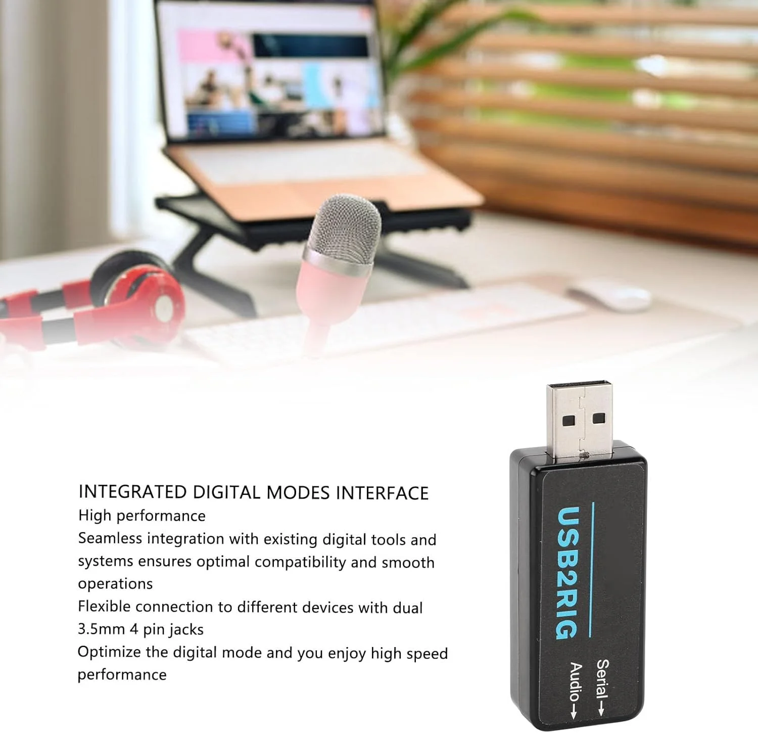 رابط حالت های دیجیتال USB صدا/کنترل CAT برای FT8 FT4 JS8Call WinLink - اتصال و پخش چند سیستم عامل (برای ویندوز/برای مک/برای لینوکس/برای اندروید/برای iOS) با پشتیبانی از کابل Elecraft/Xiegu