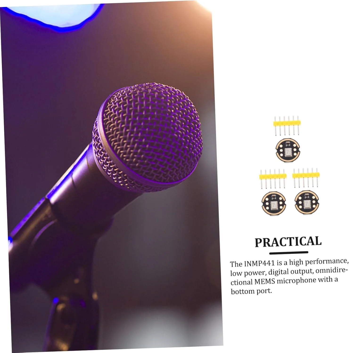 3 ست ماژول میکروفون همه جهته حرفه ای ibasenice با رابط دیجیتال I²S، دقت بالا، مصرف انرژی پایین، سازگار برای کنفرانس تلفنی و موبایل