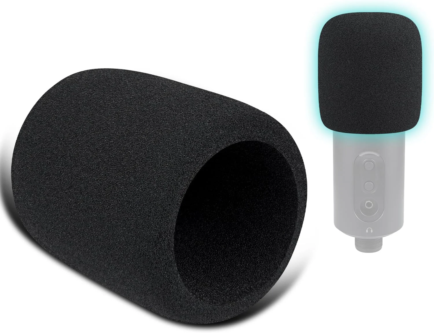 فیلتر پاپ میکروفون SOULWIT بسته 2 عددی برای میکروفون کاندنسر کاردیوئید Audio-Technica ATH ATR2500X-USB، محافظ فوم میکروفون، ضد باد