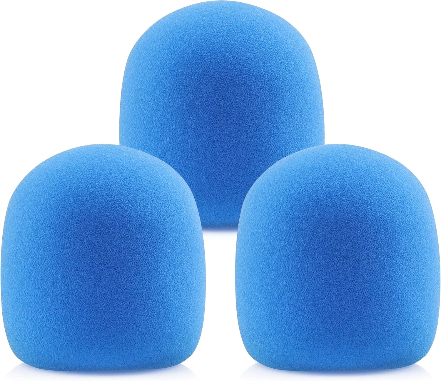 فیلتر پاپ LEFXMOPHY SM58، فوم جایگزین میکروفون برای شوره SM58 SM48، محافظ باد میکروفون، آبی آسمانی، حذف نویز، روکش بادگیر، 3 عدد