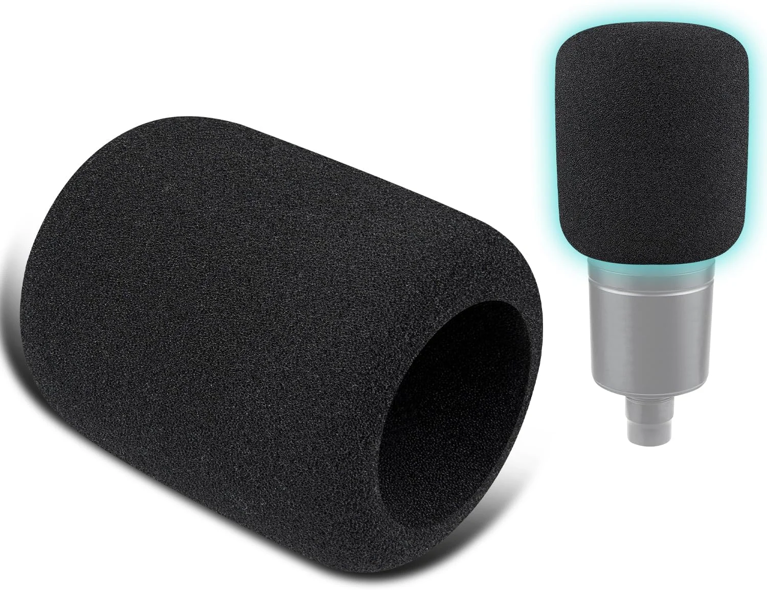 فیلتر پاپ میکروفون SOULWIT بسته 2 عددی برای میکروفون های کاندنسر کاردیوئید Audio-Technica ATH AT2020/AT2050/AT4040، روکش فوم محافظ میکروفون، محافظ باد