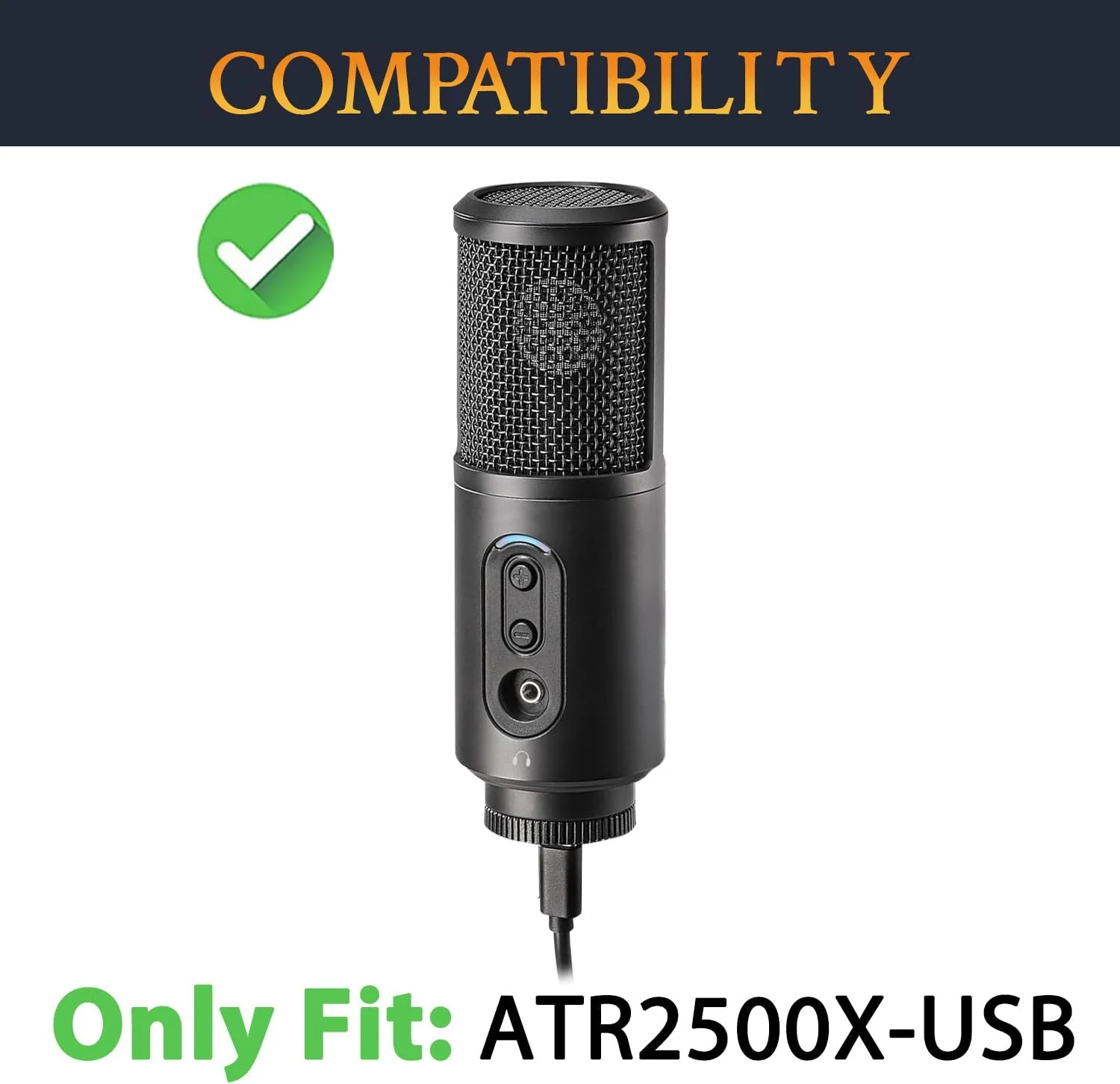 فیلتر پاپ میکروفون SOULWIT بسته 2 عددی برای میکروفون کاندنسر کاردیوئید Audio-Technica ATH ATR2500X-USB، محافظ فوم میکروفون، ضد باد