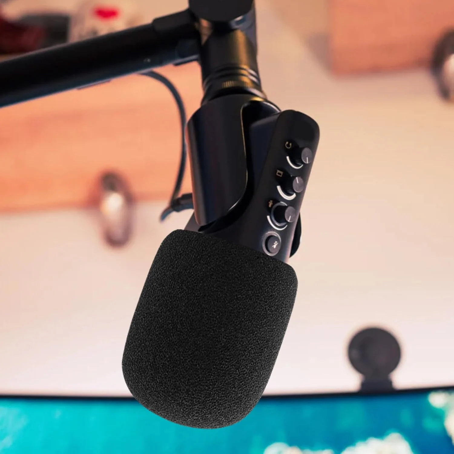 فیلتر پاپ LEFXMOPHY برای میکروفون پروفایل Sennheiser، جایگزین شیشه جلو، میکروفون، پوشش فوم