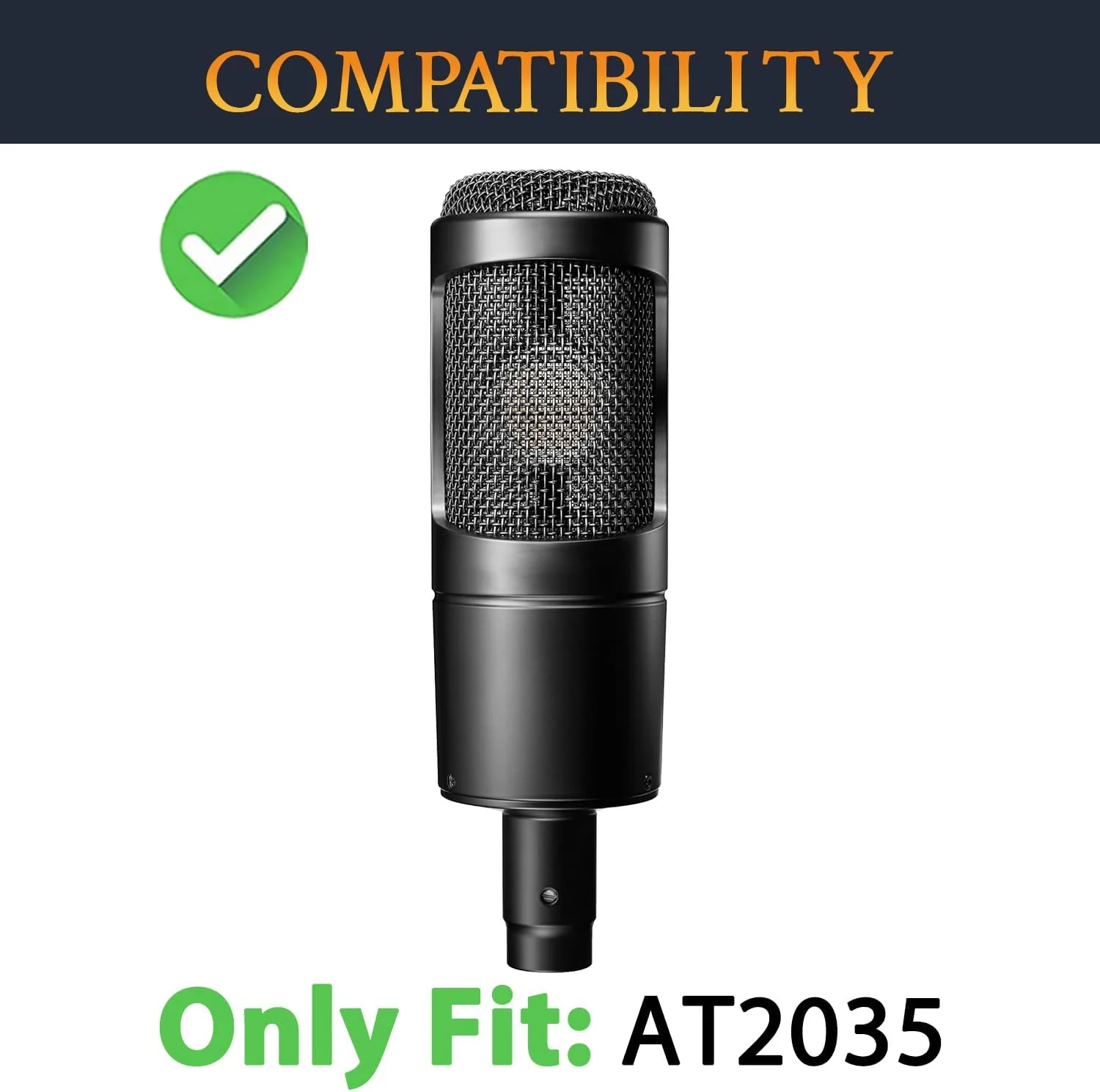 SOULWIT دو عدد فیلتر پاپ میکروفون برای Audio-Technica ATH AT2035 Cardioid Condenser، محافظ فوم میکروفون، محافظ باد