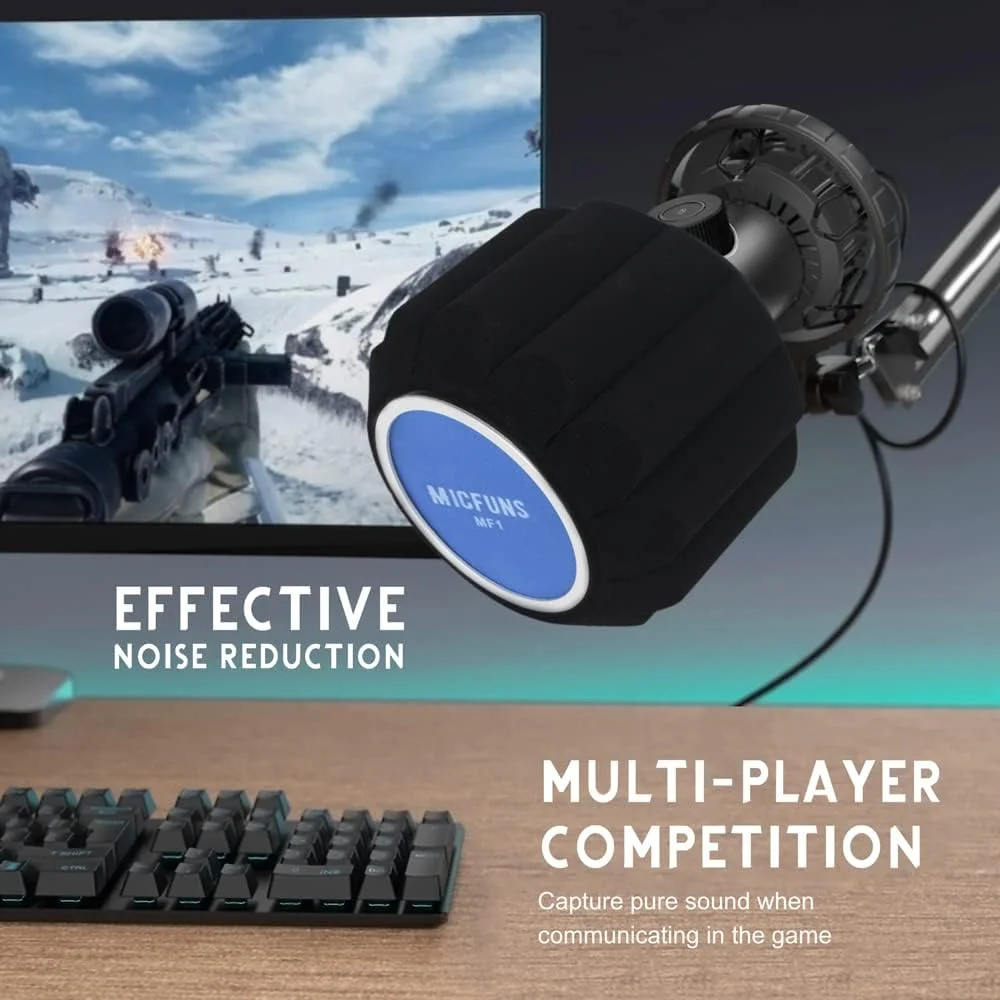 فیلتر پاپ و محافظ باد میکروفون MF2، برش جانبی 45-60 میلیمتری برای میکروفونهای آویزان SM7B، فوم جاذب صدا برای کاهش نویز و انعکاس فیلتر پاپ و محافظ باد میکروفون MF2، برش جانبی 45-60 میلیمتری برای میکروفونهای آویزان SM7B، فوم جاذب صدا برای کاهش نویز و انعکاس