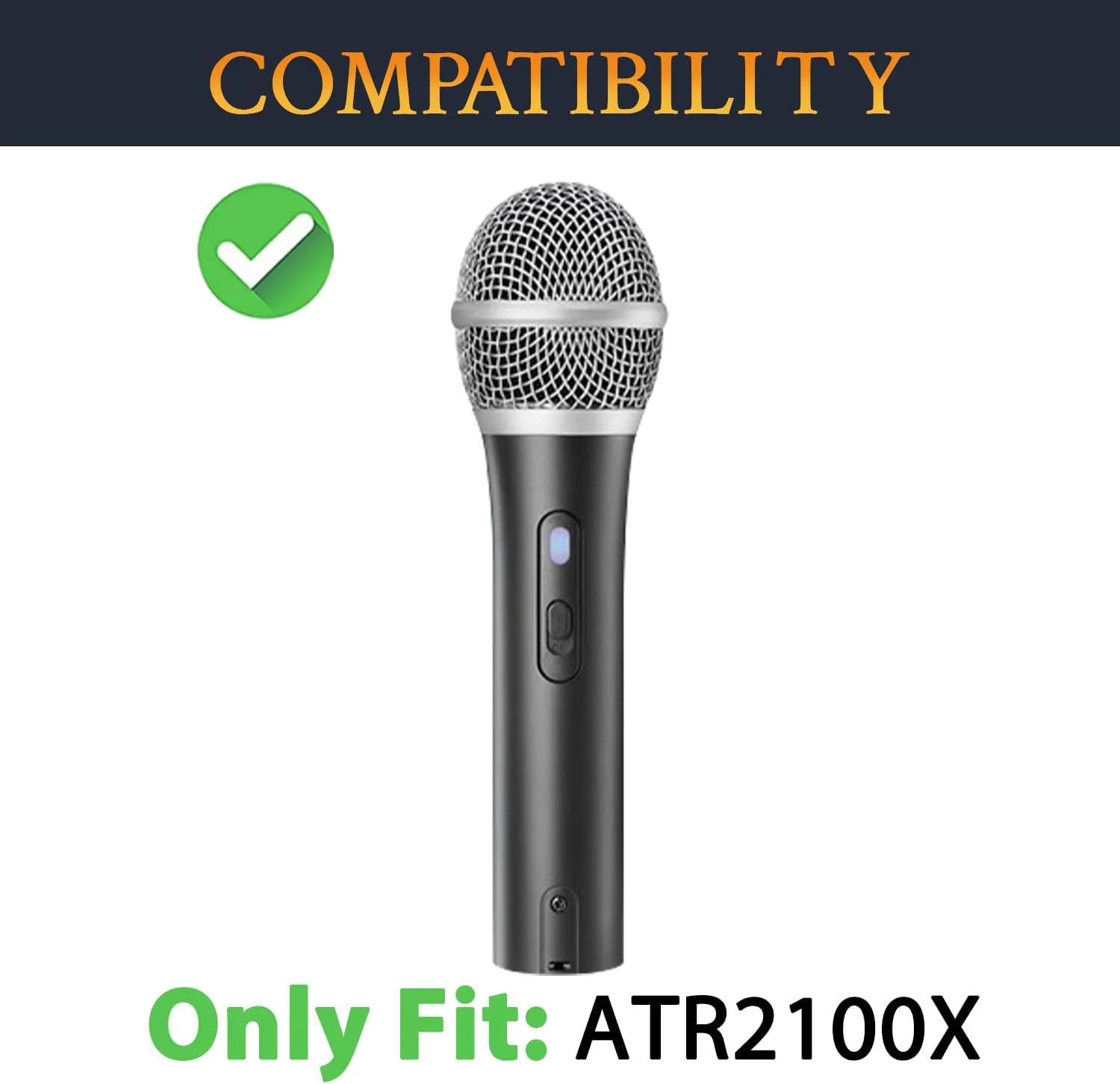 SOULWIT دو عدد فیلتر پاپ میکروفون برای Audio-Technica ATH ATR2100x-USB کاردیوئید داینامیک، محافظ فوم میکروفون پوشش بادگیر