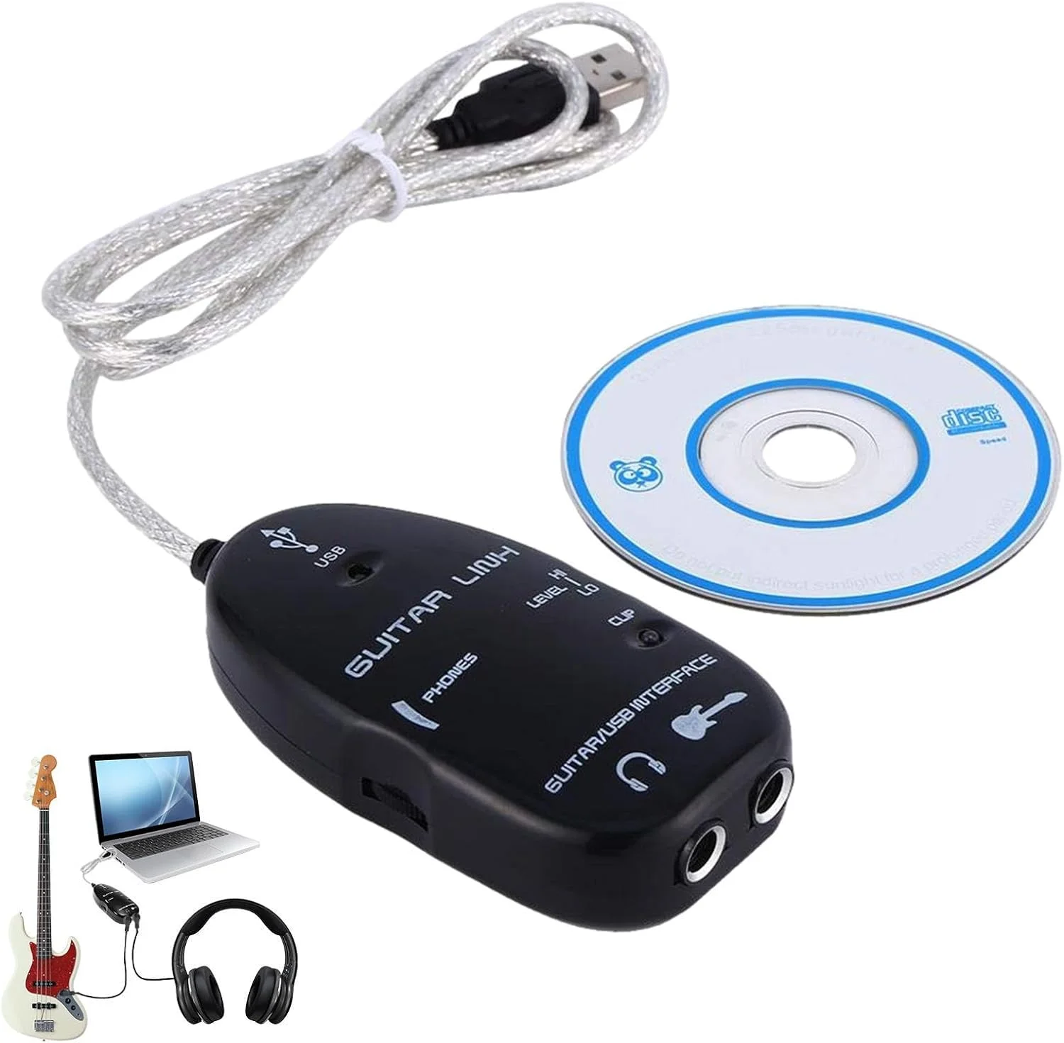 کابل گیتار USB | کابل رابط گیتار برای ضبط گیتار، رابط کابل برای کامپیوتر - لپ تاپ - گیتار باس به آداپتور کامپیوتر - کابل ضبط، پخش و تمرین کابل گیتار USB | کابل رابط گیتار برای ضبط گیتار، رابط کابل برای کامپیوتر - لپ تاپ - گیتار باس به آداپتور کامپیوتر - کابل ضبط، پخش و تمرین