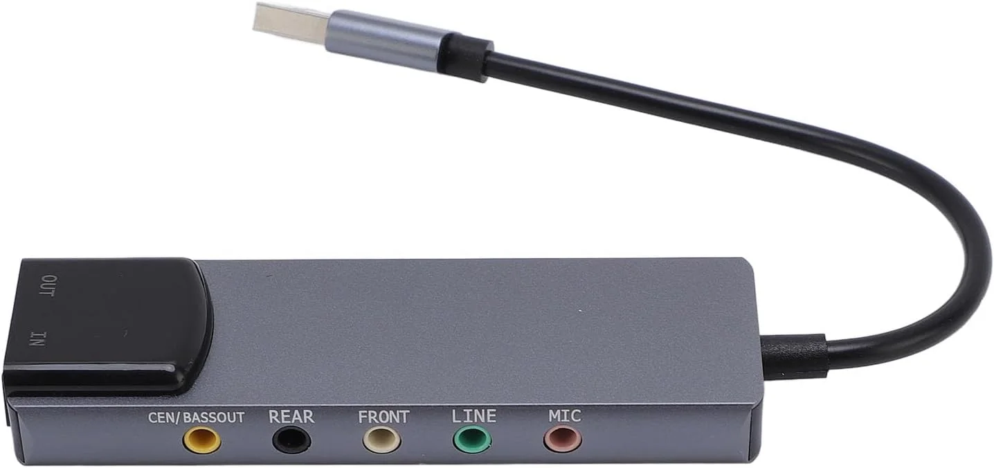 کارت صدای خارجی USB ASHATA، کانال 5.1 اپتیکال SPDIF - آداپتور صدا با تراشه کاهش نویز برای کامپیوترهای شخصی و تئاتر خانگی کارت صدای خارجی USB ASHATA، کانال 5.1 اپتیکال SPDIF - آداپتور صدا با تراشه کاهش نویز برای کامپیوترهای شخصی و تئاتر خانگی