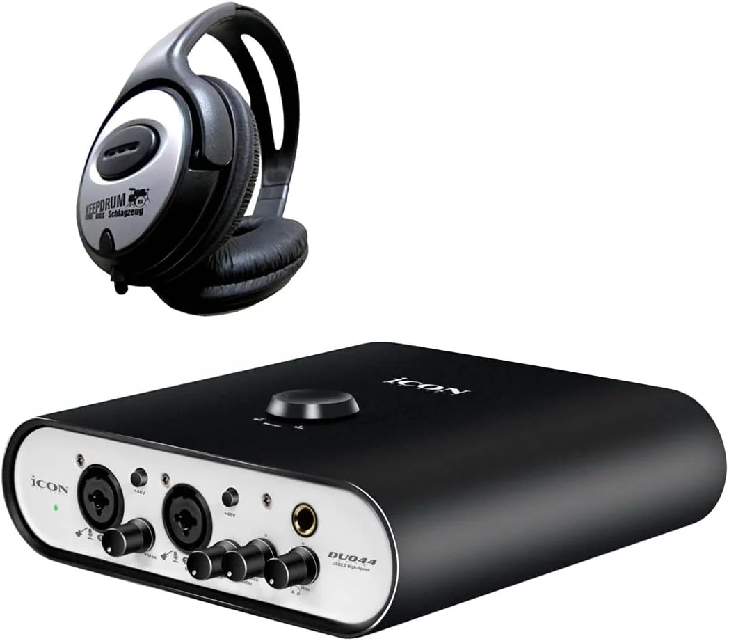 اینترفیس صوتی USB آیکان Duo44 Dyna + هدفون keepdrum اینترفیس صوتی USB آیکان Duo44 Dyna + هدفون keepdrum