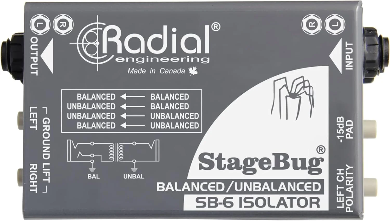 ایزولاتور خط استریو پسیو رادیال StageBug SB-6 ایزولاتور خط استریو پسیو رادیال StageBug SB-6