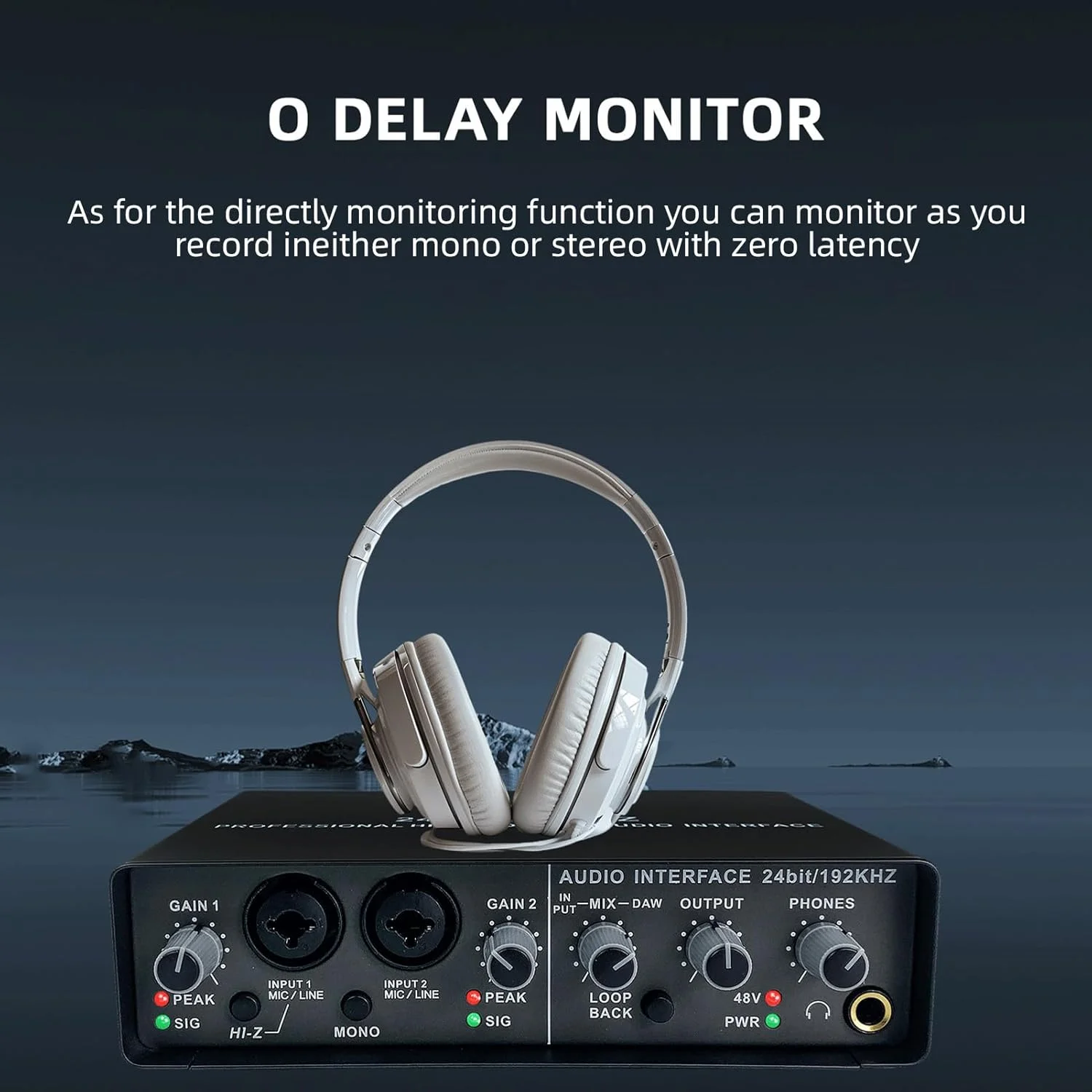 اینترفیس صوتی USB Dilwe با منبع تغذیه 48 ولت و نظارت بدون تأخیر برای تولید موسیقی حرفهای، پادکست استودیویی و پخش زنده اینترفیس صوتی USB Dilwe با منبع تغذیه 48 ولت و نظارت بدون تأخیر برای تولید موسیقی حرفهای، پادکست استودیویی و پخش زنده