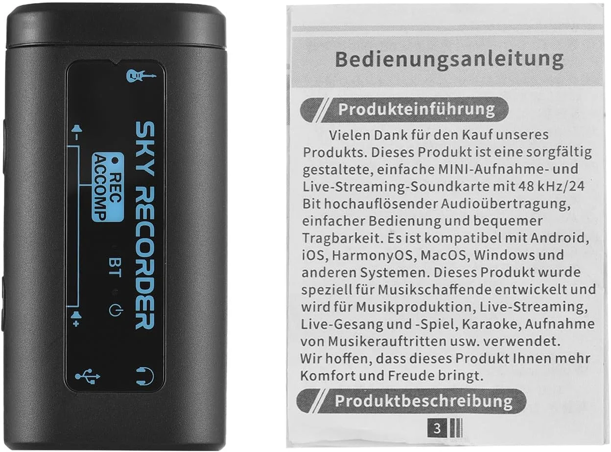 کارت صدای CHICIRIS، رابط صوتی کوچک، طراحی گیره ای با همراهی BT 5.4، صدای HD 48 کیلوهرتز، 24 بیتی برای تبلت های تلفن هوشمند، ضبط پخش زنده کارت صدای CHICIRIS، رابط صوتی کوچک، طراحی گیره ای با همراهی BT 5.4، صدای HD 48 کیلوهرتز، 24 بیتی برای تبلت های تلفن هوشمند، ضبط پخش زنده