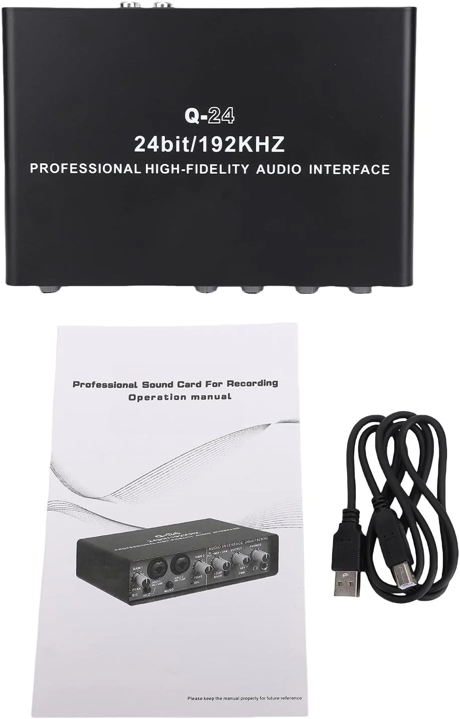 اینترفیس صوتی USB، کارت صدای ضبط صدا، 24 بیت، 192 کیلوهرتز، تجهیزات استودیوی ضبط، XLR TRS با فانتوم پاور اینترفیس صوتی USB، کارت صدای ضبط صدا، 24 بیت، 192 کیلوهرتز، تجهیزات استودیوی ضبط، XLR TRS با فانتوم پاور