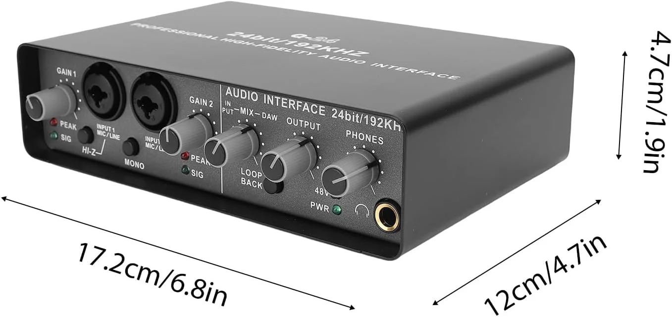 اینترفیس صوتی USB، کارت صدای ضبط صدا، 24 بیت، 192 کیلوهرتز، تجهیزات استودیوی ضبط، XLR TRS با فانتوم پاور اینترفیس صوتی USB، کارت صدای ضبط صدا، 24 بیت، 192 کیلوهرتز، تجهیزات استودیوی ضبط، XLR TRS با فانتوم پاور