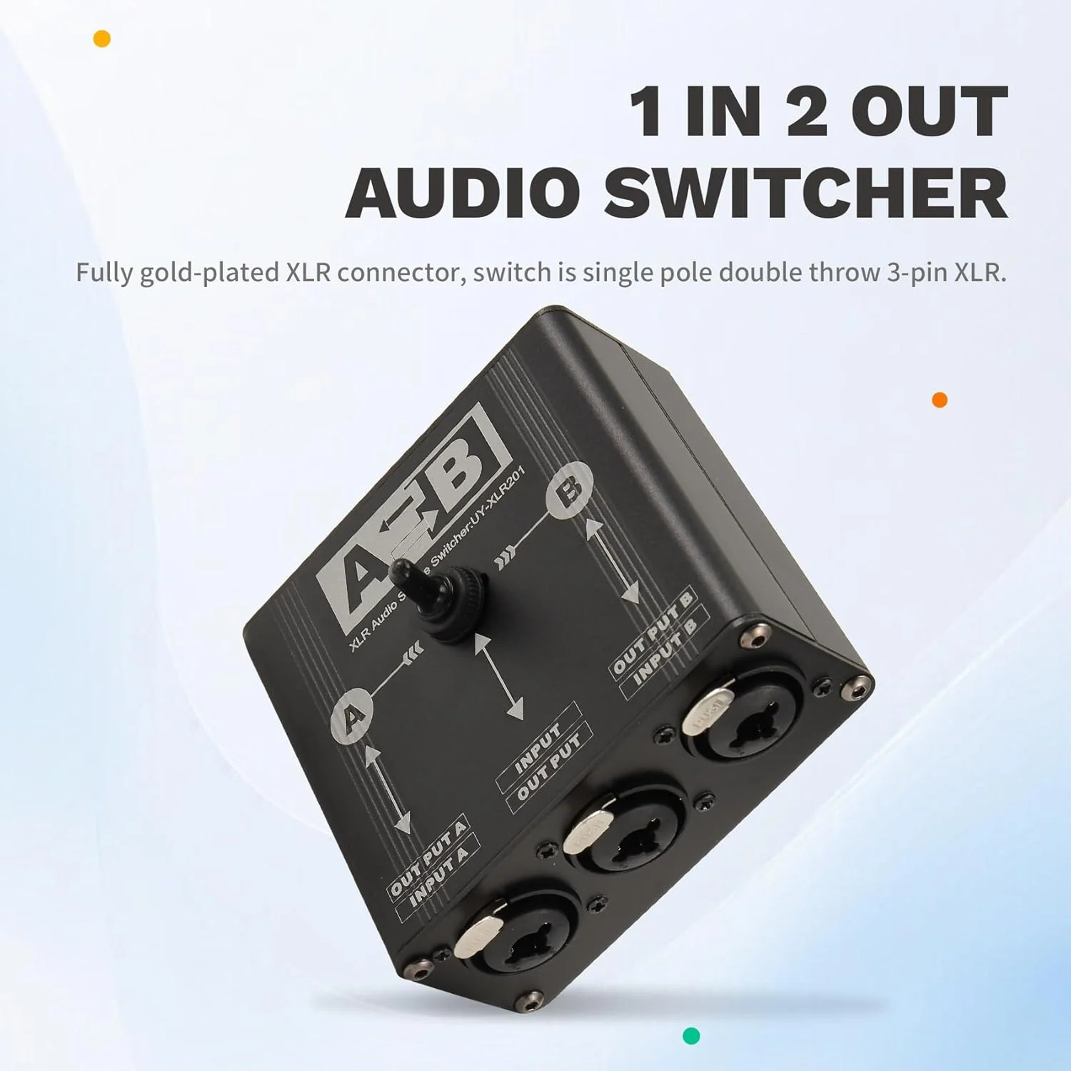 سلکتور دستی سوئیچ صوتی TsoLay، رابط XLR 6.35/6.5 میلیمتری 2 ورودی 1 خروجی / 1 ورودی 2 خروجی برای میکروفون، کارت صدا، میکسر سلکتور دستی سوئیچ صوتی TsoLay، رابط XLR 6.35/6.5 میلیمتری 2 ورودی 1 خروجی / 1 ورودی 2 خروجی برای میکروفون، کارت صدا، میکسر