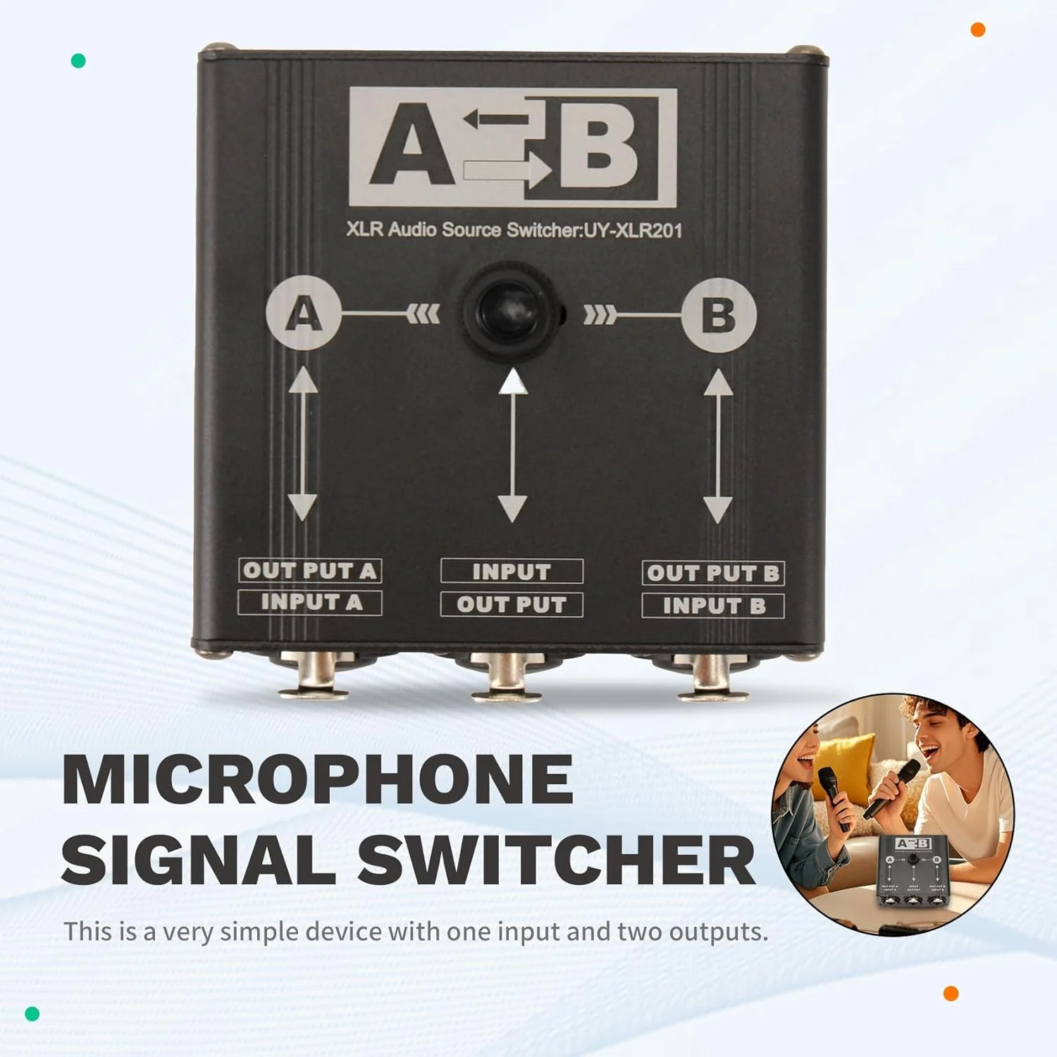سلکتور دستی سوئیچ صوتی TsoLay، رابط XLR 6.35/6.5 میلیمتری 2 ورودی 1 خروجی / 1 ورودی 2 خروجی برای میکروفون، کارت صدا، میکسر سلکتور دستی سوئیچ صوتی TsoLay، رابط XLR 6.35/6.5 میلیمتری 2 ورودی 1 خروجی / 1 ورودی 2 خروجی برای میکروفون، کارت صدا، میکسر