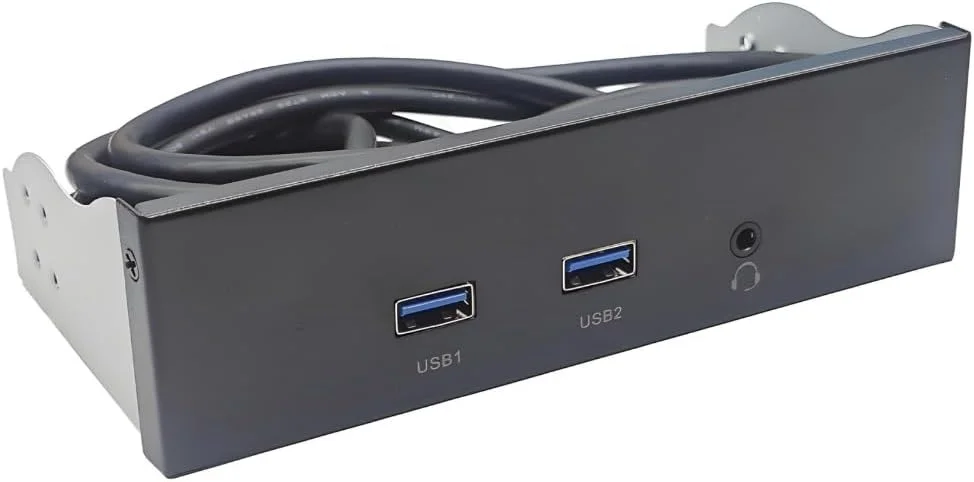 پنل جلویی 3.5 اینچی USB 3.2 Gen1 با رابط هدفون 3.5 میلیمتری برای انتقال پرسرعت داده پنل جلویی 3.5 اینچی USB 3.2 Gen1 با رابط هدفون 3.5 میلیمتری برای انتقال پرسرعت داده