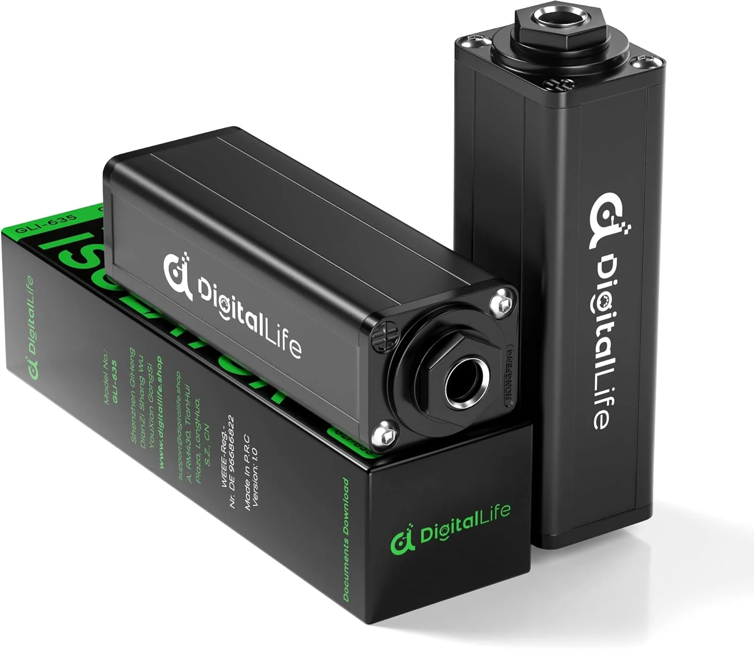 DigitalLife GLI-635 (بسته 2 عددی) | ایزولاتور حلقه زمینی 6.35 میلیمتری (ایزولاتور حلقه زمینی، پسیو، فلزی، F/F) - مناسب برای سیستمهای صوتی خانگی، استودیویی و حرفهای DigitalLife GLI-635 (بسته 2 عددی) | ایزولاتور حلقه زمینی 6.35 میلیمتری (ایزولاتور حلقه زمینی، پسیو، فلزی، F/F) - مناسب برای سیستمهای صوتی خانگی، استودیویی و حرفهای