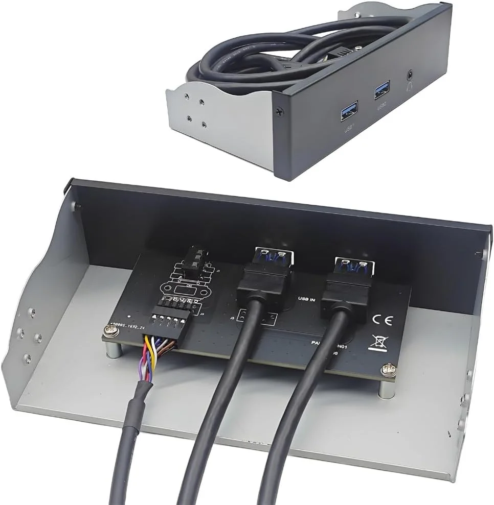 پنل جلویی 3.5 اینچی USB 3.2 Gen1 با رابط هدفون 3.5 میلیمتری برای انتقال پرسرعت داده پنل جلویی 3.5 اینچی USB 3.2 Gen1 با رابط هدفون 3.5 میلیمتری برای انتقال پرسرعت داده