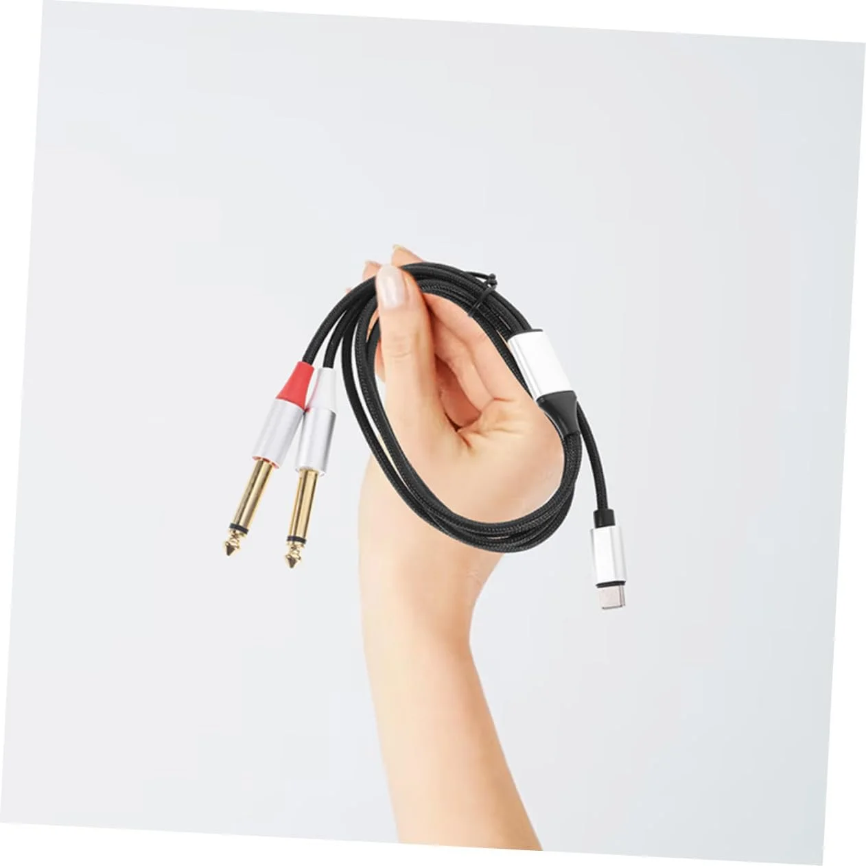 دو عدد کابل USB C به دوگانه صدا، آداپتور C به جک، نایلون TPE با اتصالات روکش طلا، سازگار با تلفن هوشمند، تبلت، لپ تاپ، آمپلی فایر، بلندگو دو عدد کابل USB C به دوگانه صدا، آداپتور C به جک، نایلون TPE با اتصالات روکش طلا، سازگار با تلفن هوشمند، تبلت، لپ تاپ، آمپلی فایر، بلندگو