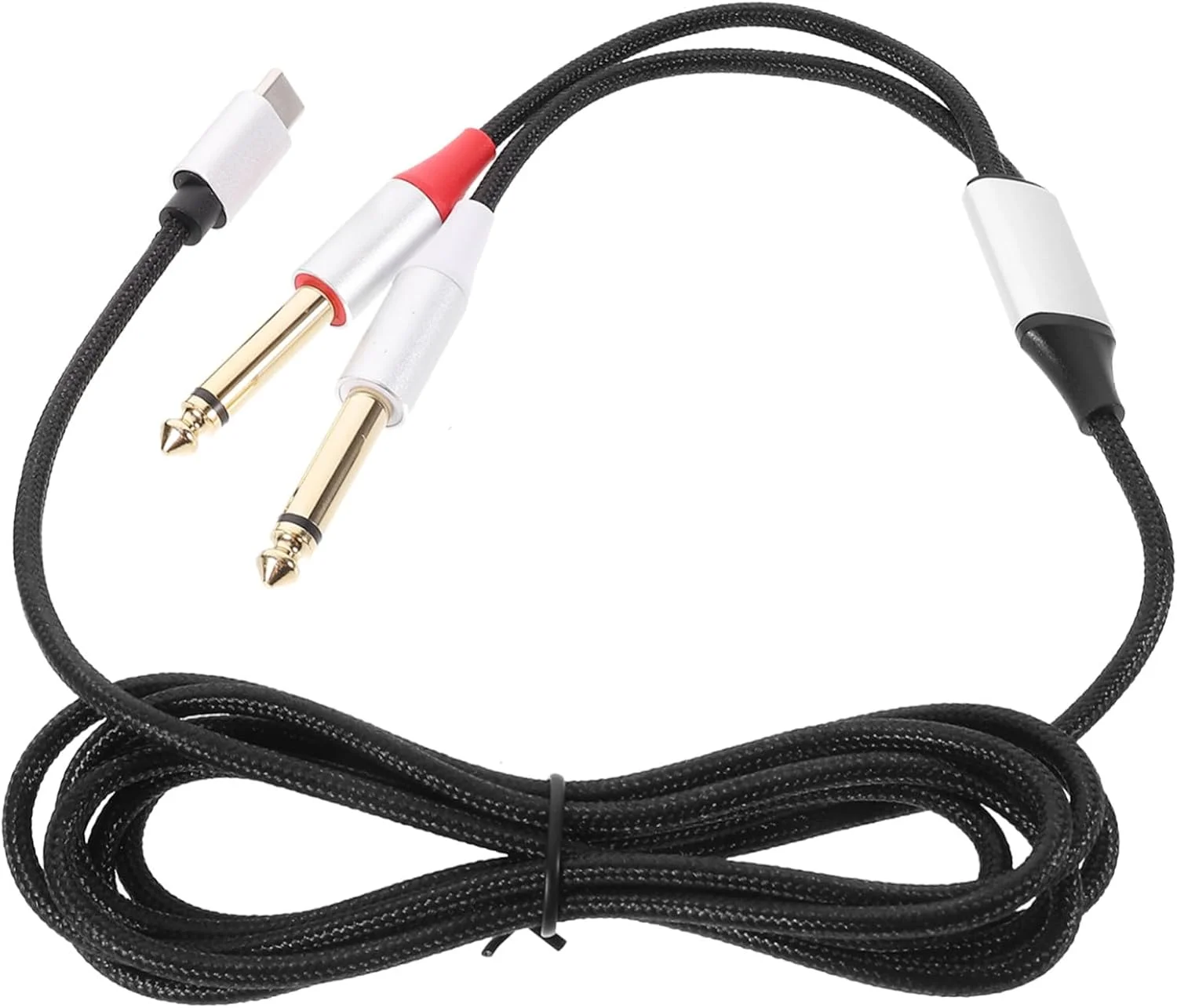 کابل صوتی دوگانه USB-C به طول 2 متر، مبدل انتقال صدای بادوام برای تلفن هوشمند، تبلت، لپ تاپ، آمپلی فایر، بلندگو، میکسر، اتصال سیمی Plug & Play کابل صوتی دوگانه USB-C به طول 2 متر، مبدل انتقال صدای بادوام برای تلفن هوشمند، تبلت، لپ تاپ، آمپلی فایر، بلندگو، میکسر، اتصال سیمی Plug & Play