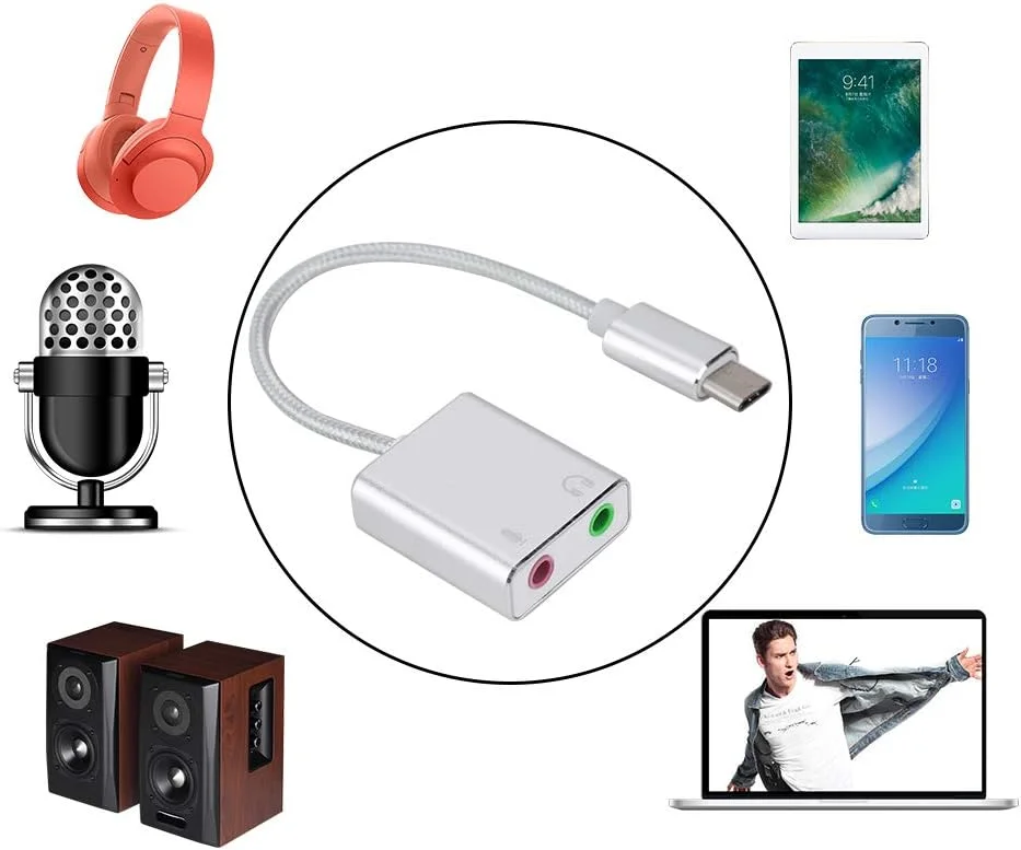 کارت صدای Cryfokt، کارت صدای 3.5 میلیمتری، جنس درجه یک، سازگاری گسترده برای لپتاپ، تبلت و تلفن کارت صدای Cryfokt، کارت صدای 3.5 میلیمتری، جنس درجه یک، سازگاری گسترده برای لپتاپ، تبلت و تلفن